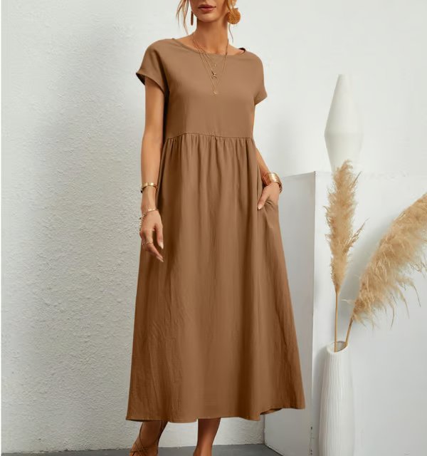 Amelia | Relaxed White Midi Dress