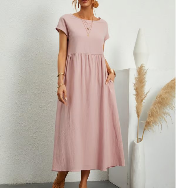 Amelia | Relaxed White Midi Dress