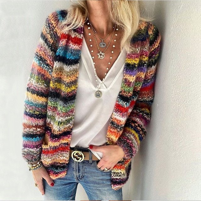 Isabella | Multicolour Knit Cardigan