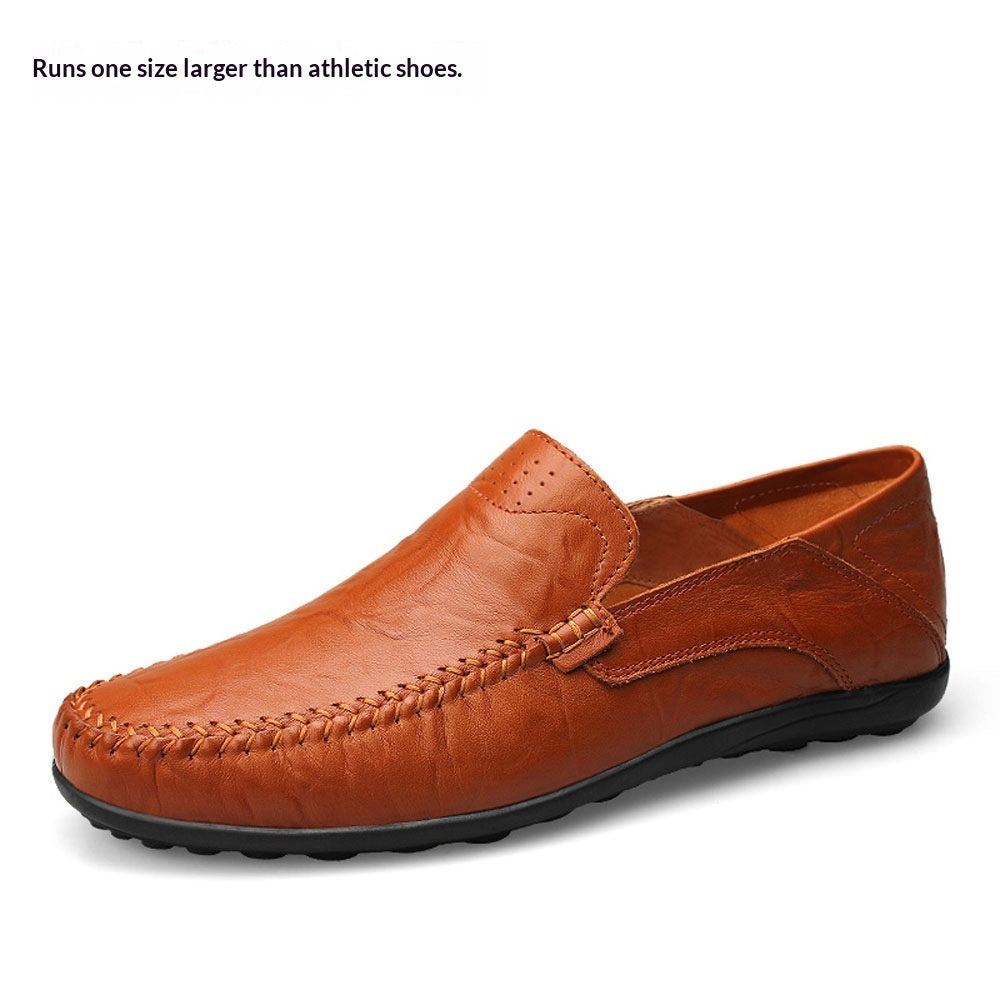 Leonardo | Mens Genuine Leather Slip-On Loafers