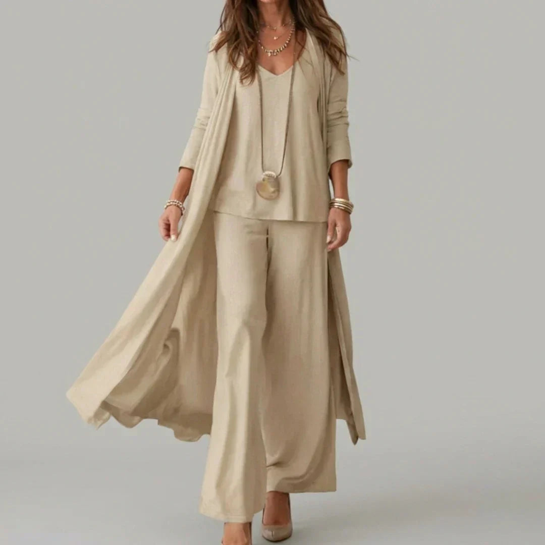 Delphine | Soft Tunic Three Piece Set