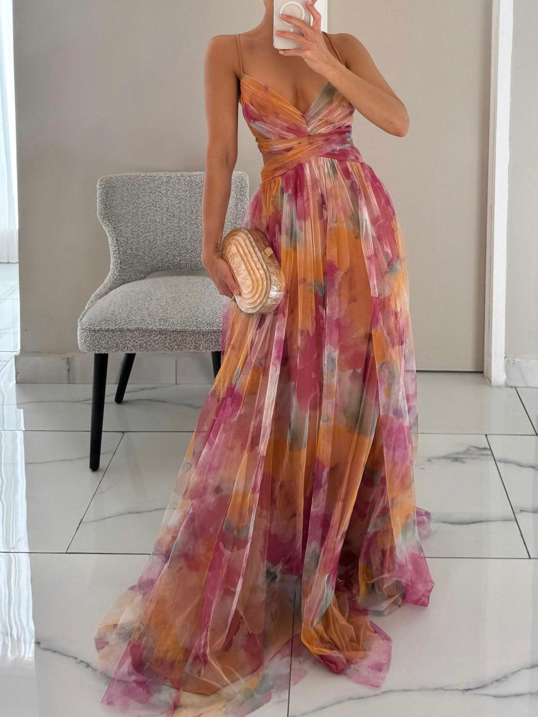 Grace | Painted Floral Wedding Dress