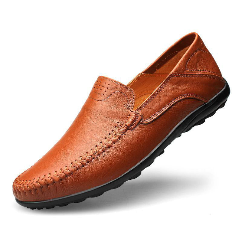Leonardo | Mens Genuine Leather Slip-On Loafers