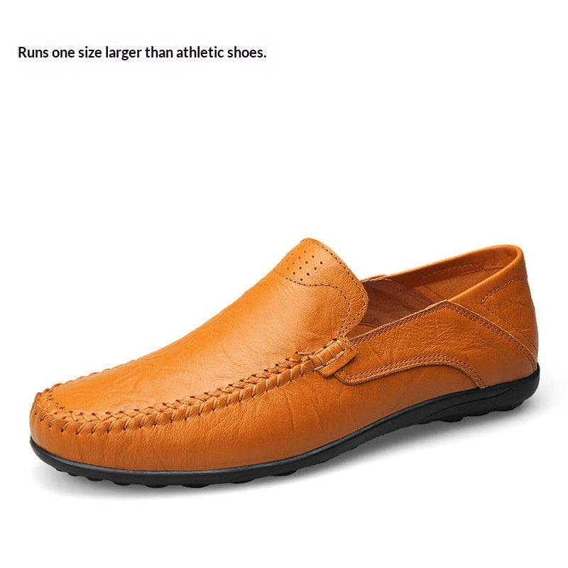 Leonardo | Mens Genuine Leather Slip-On Loafers