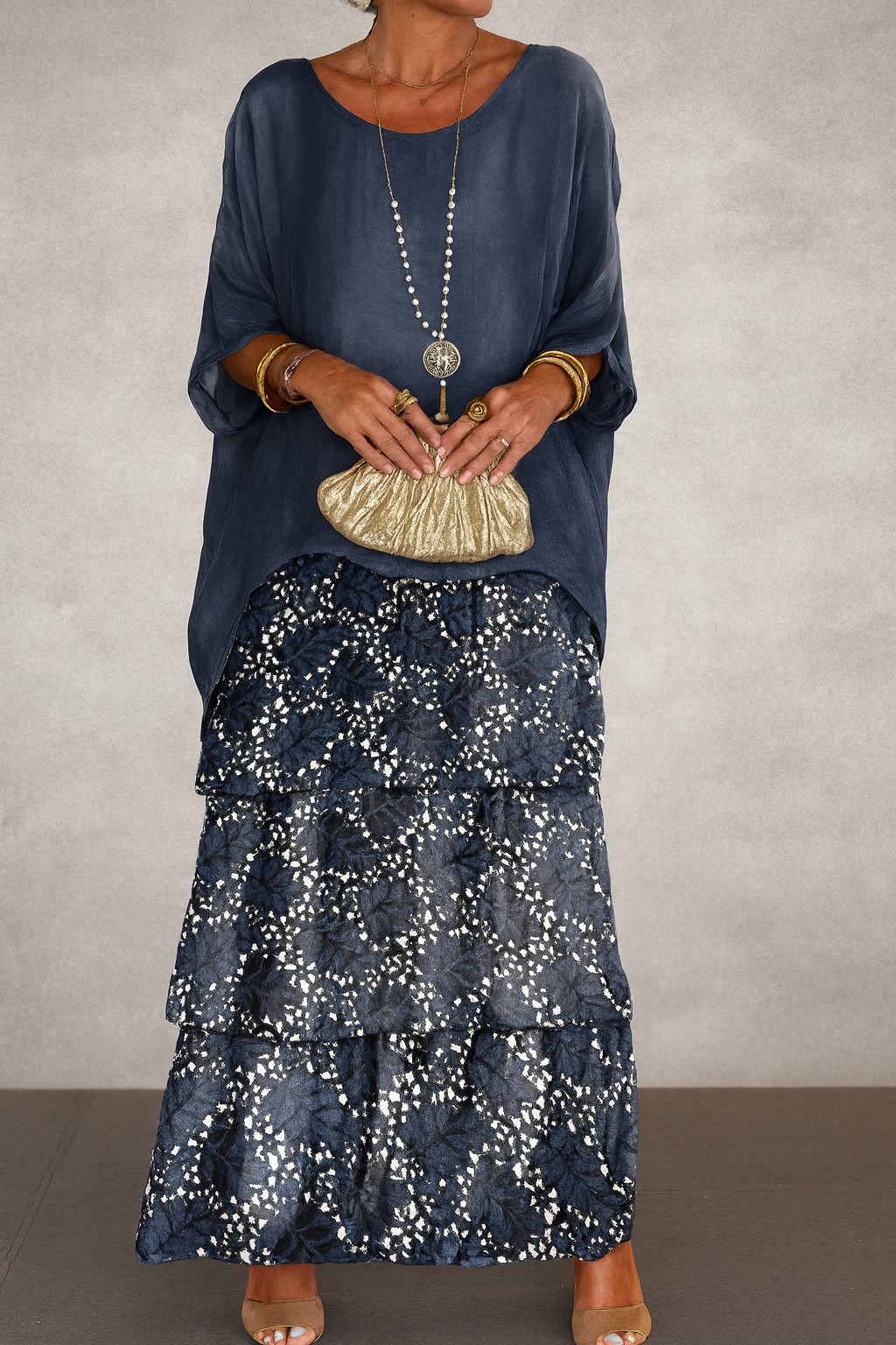 Odette | Womens Chiffon Sleeve Maxi Dress