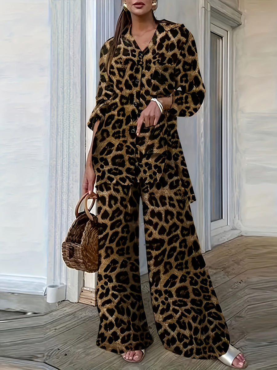 Beatrix | Bold Leopard Print Two Piece