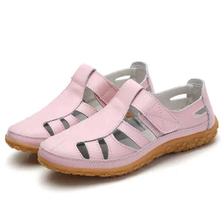 Margot | Women's Orthopedic Comfort Sandals – Closed Toe Velcro Strap
