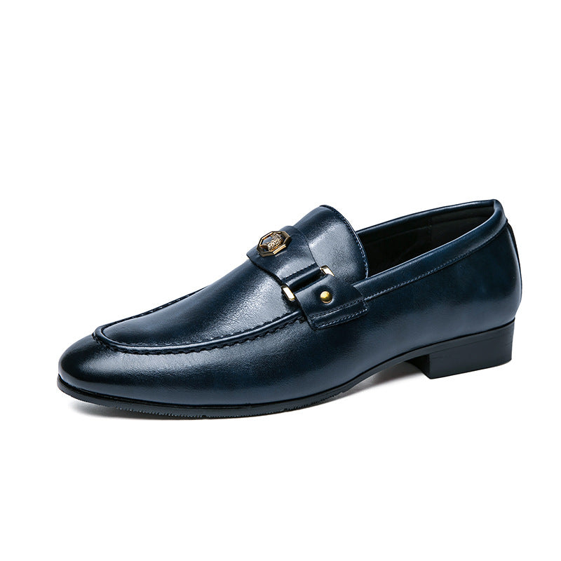 Charles | Mens Leather Emblem Formal Loafers