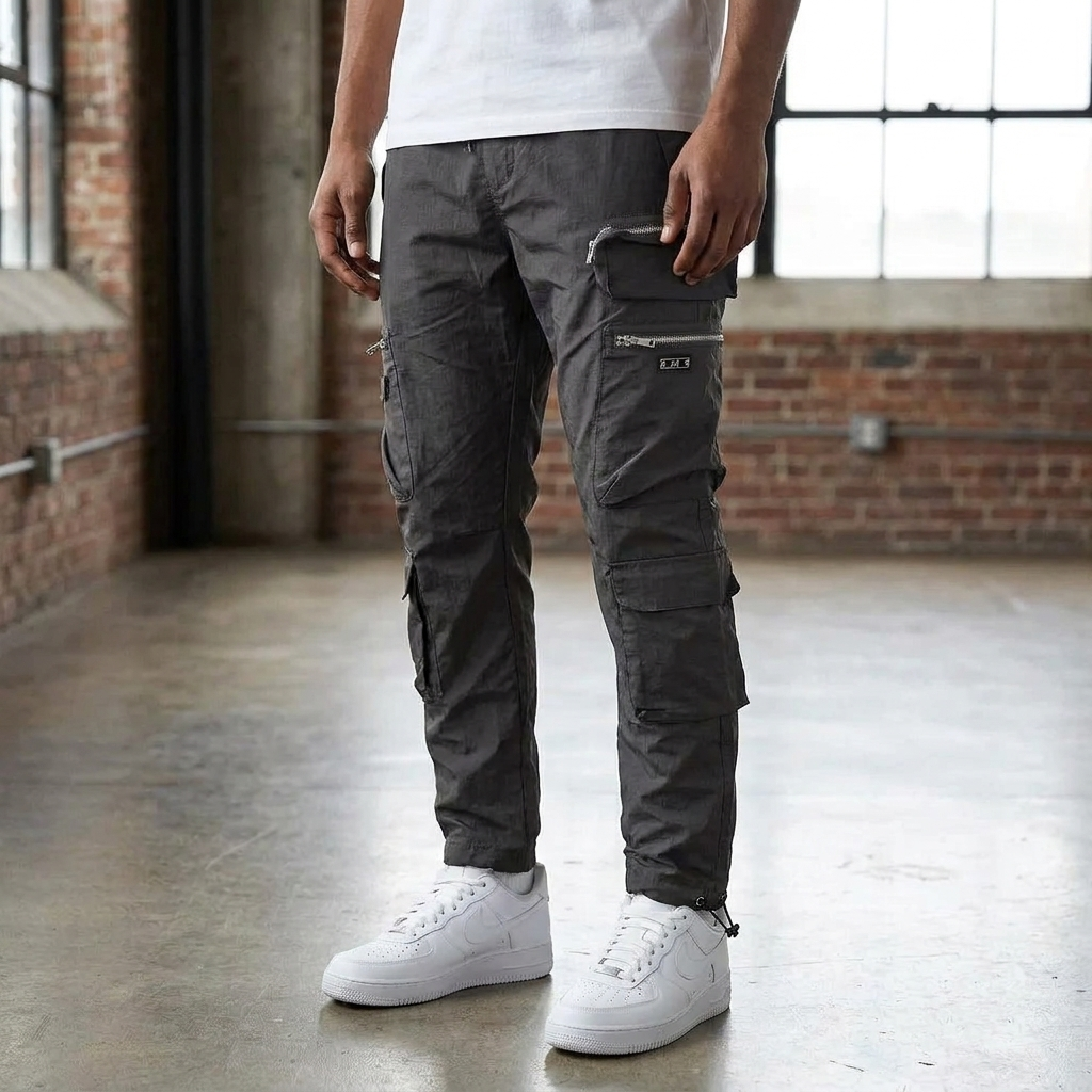 Riley | Beltless Cargo Trousers Men