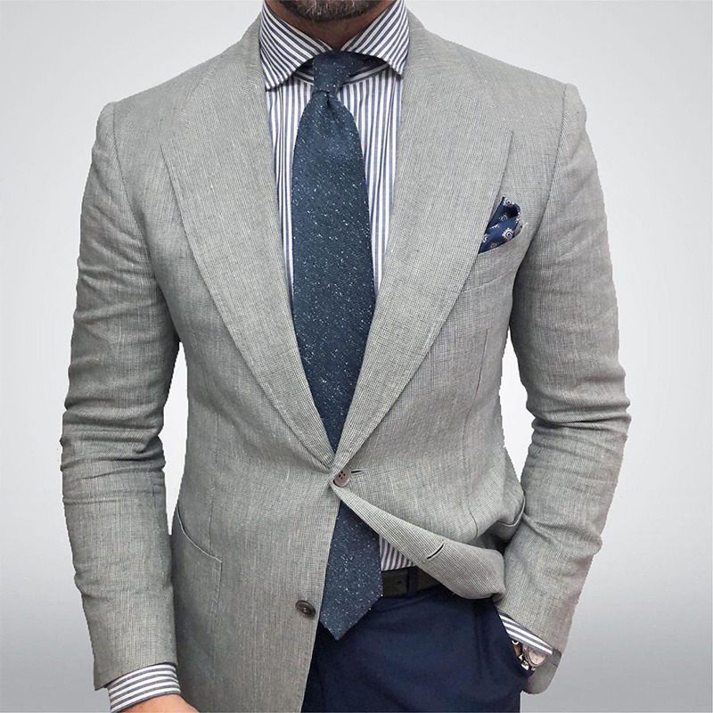Alexander | Mens Textured Peak Lapel Blazer