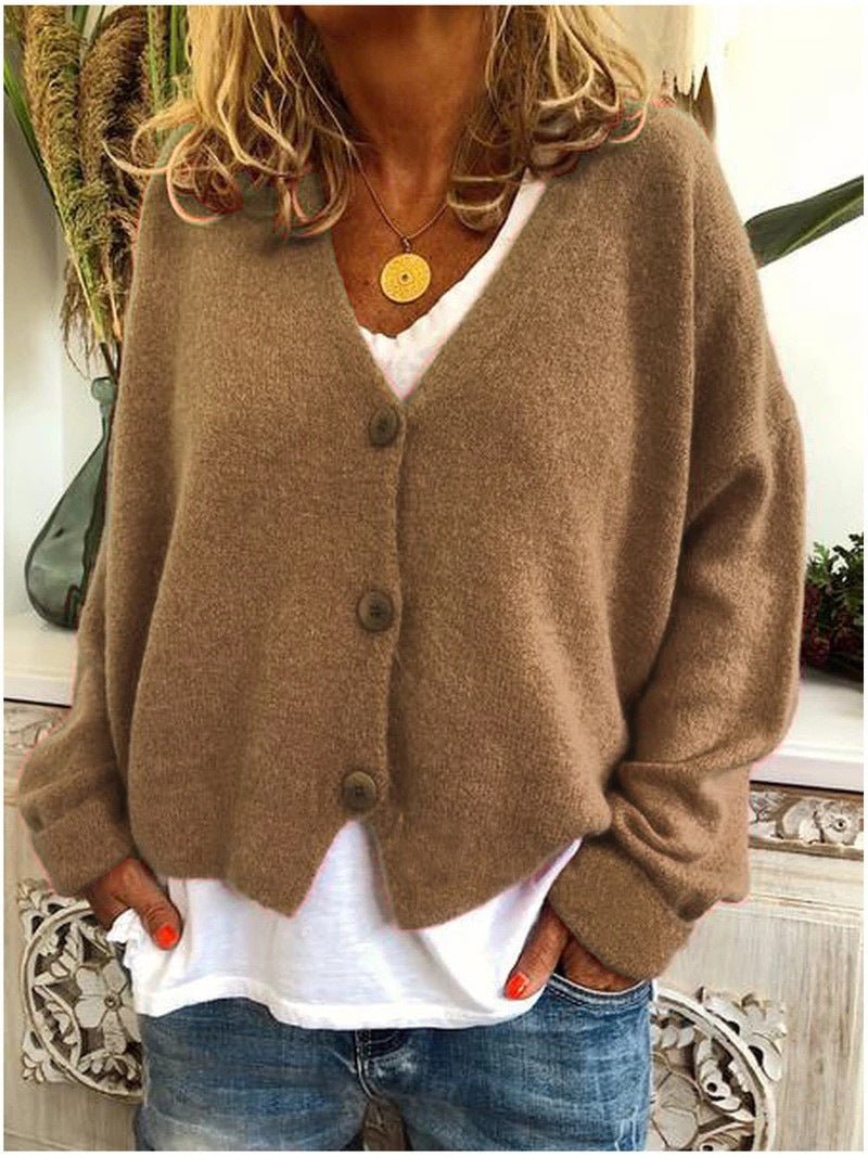 Mia | V-Neck Knit Cardigan