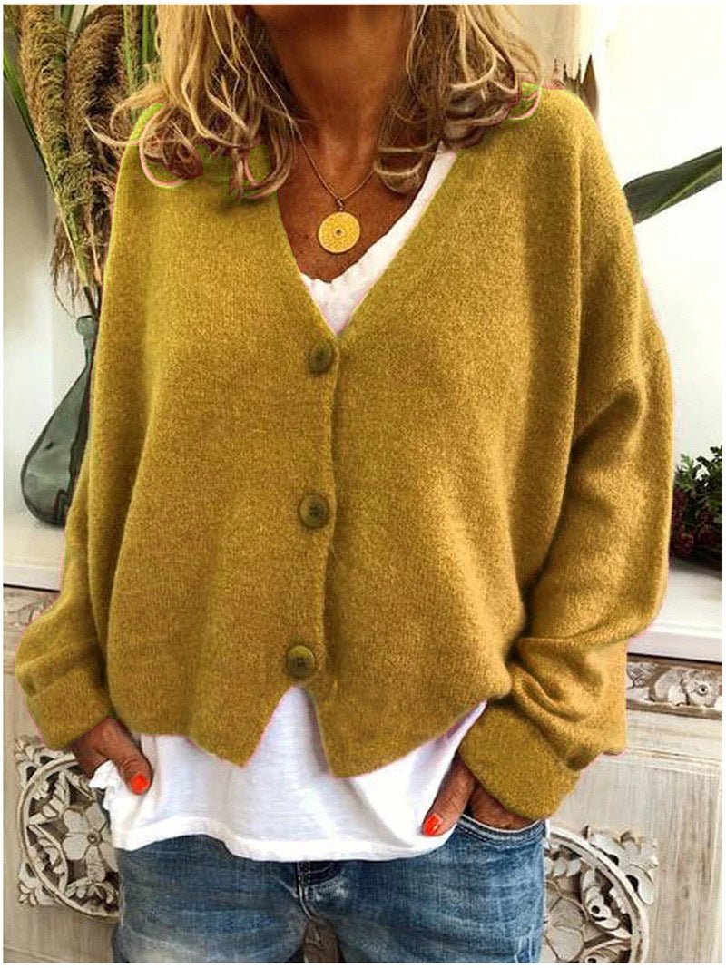 Mia | V-Neck Knit Cardigan