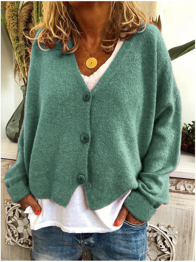 Mia | V-Neck Knit Cardigan
