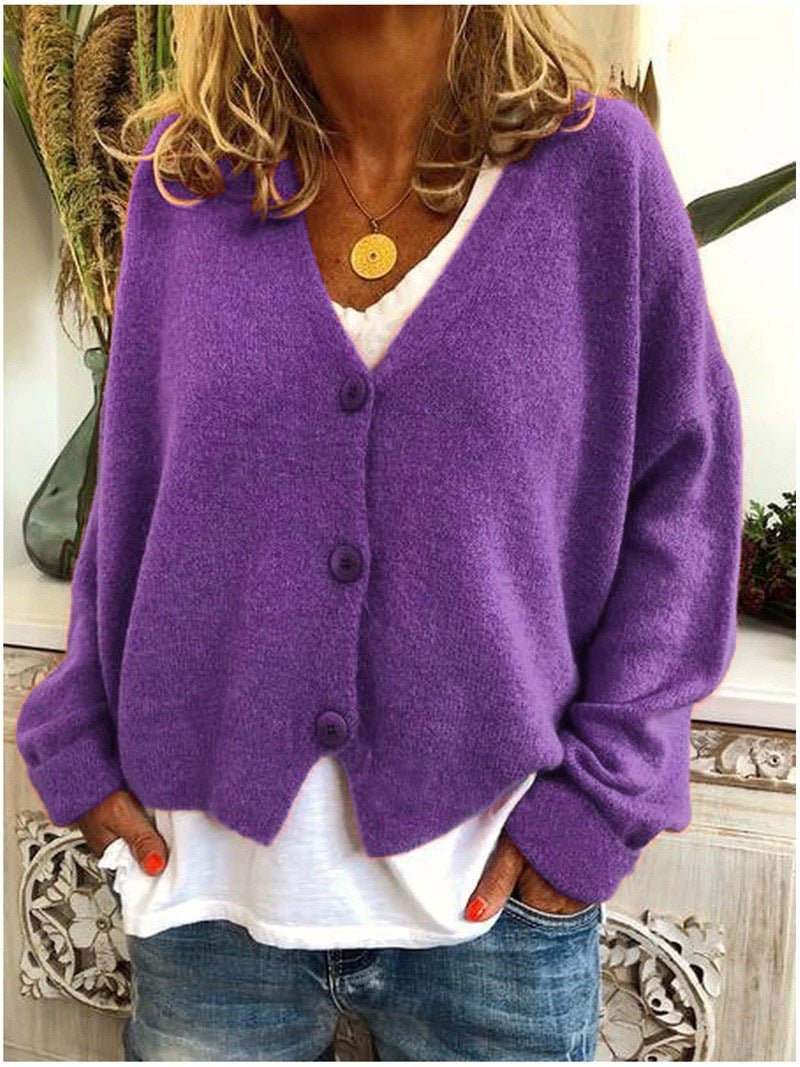Mia | V-Neck Knit Cardigan