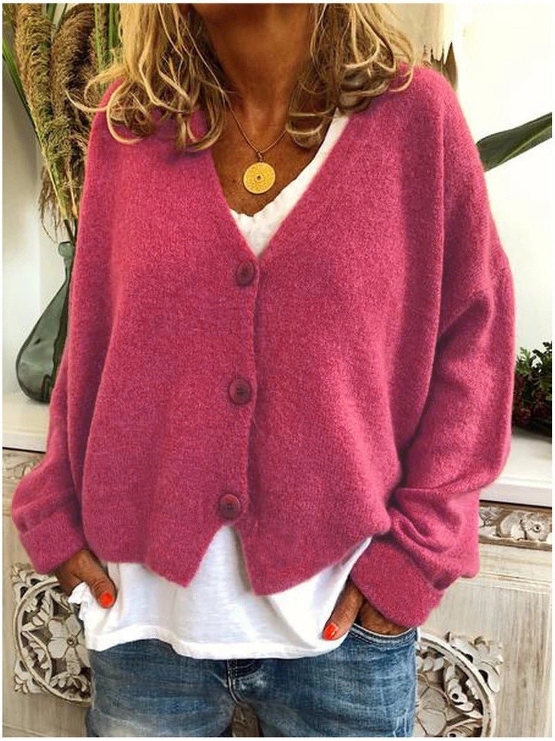 Mia | V-Neck Knit Cardigan