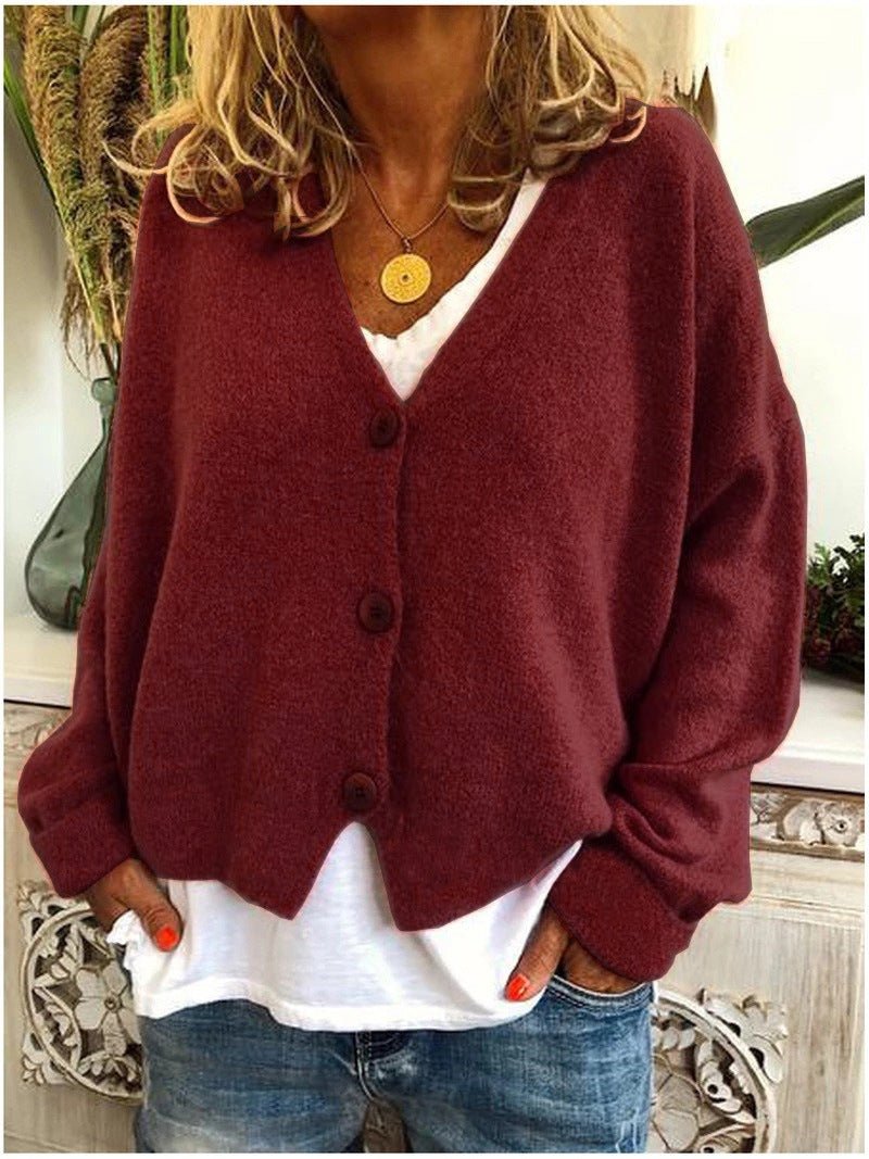 Mia | V-Neck Knit Cardigan