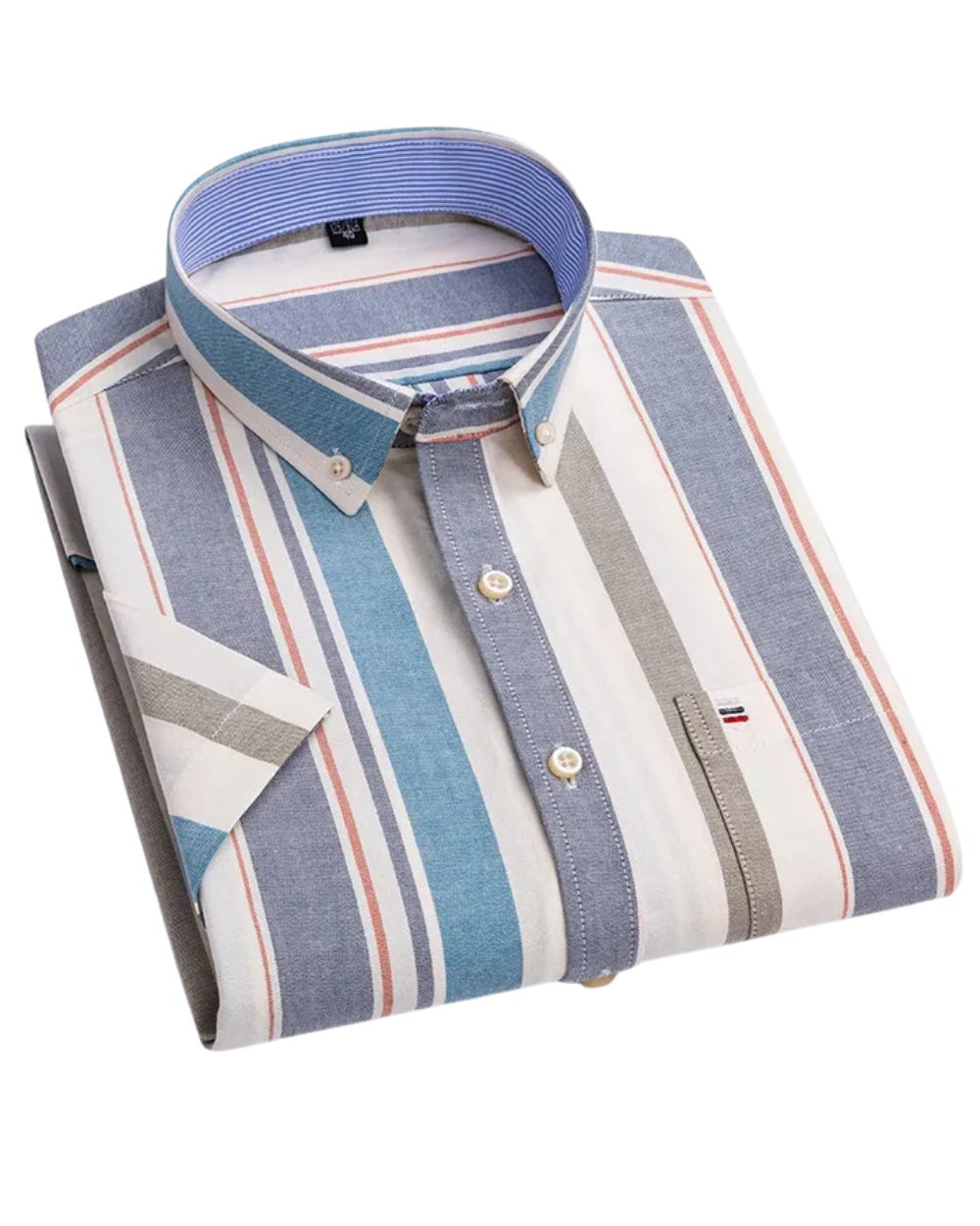 Archie | Cotton Striped Short Sleeve Shirt