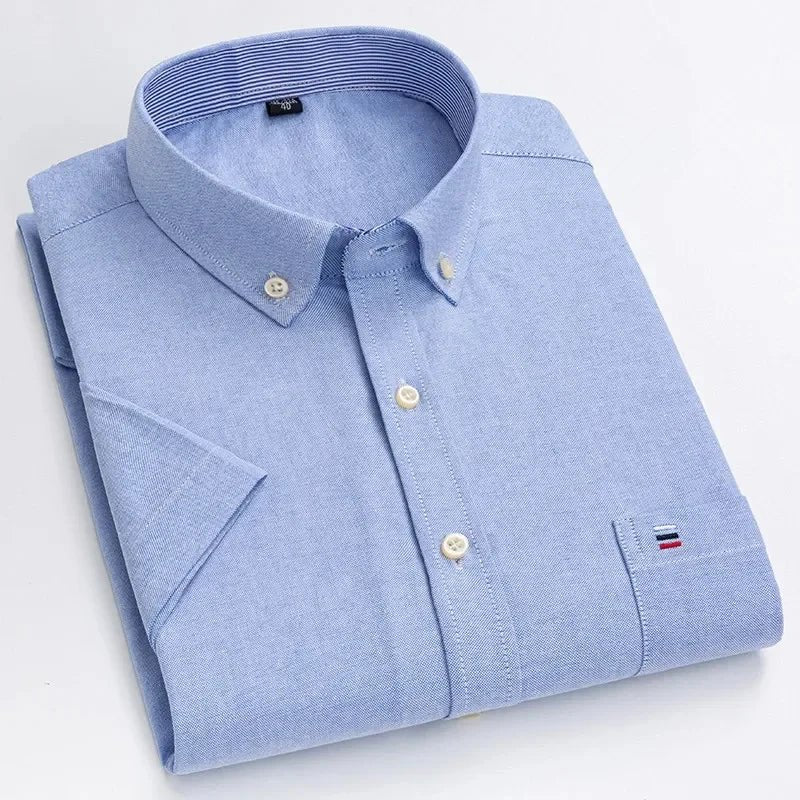 Archie | Cotton Striped Short Sleeve Shirt