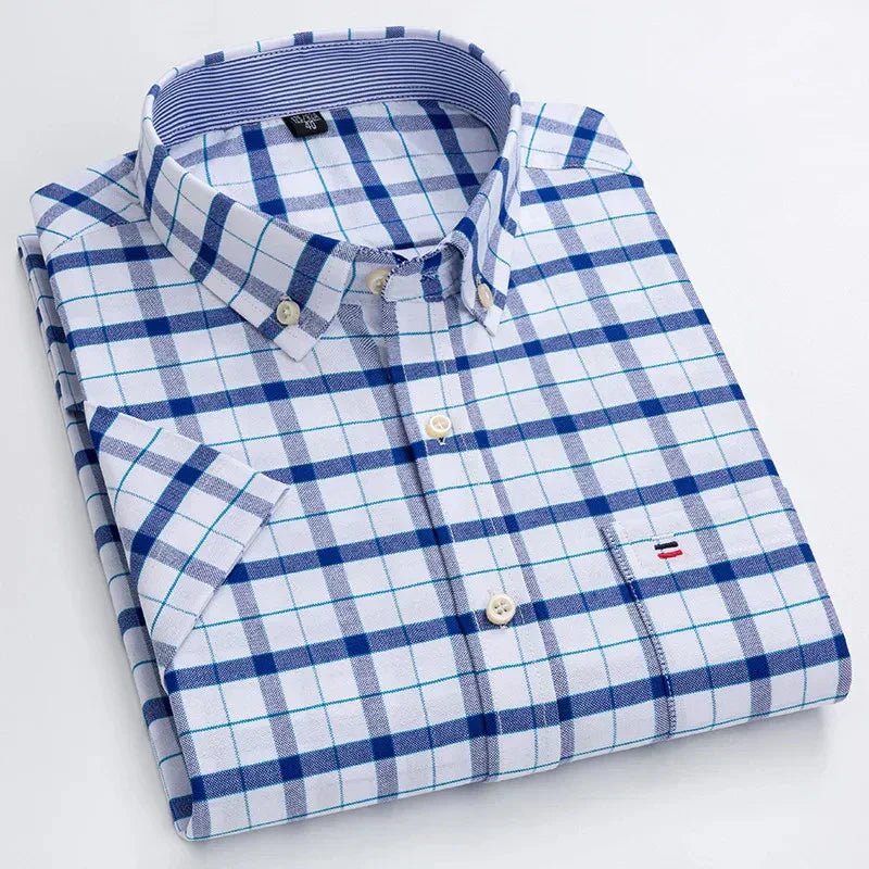 Archie | Cotton Striped Short Sleeve Shirt