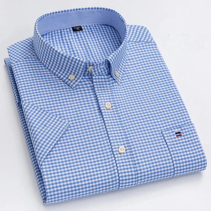 Archie | Cotton Striped Short Sleeve Shirt