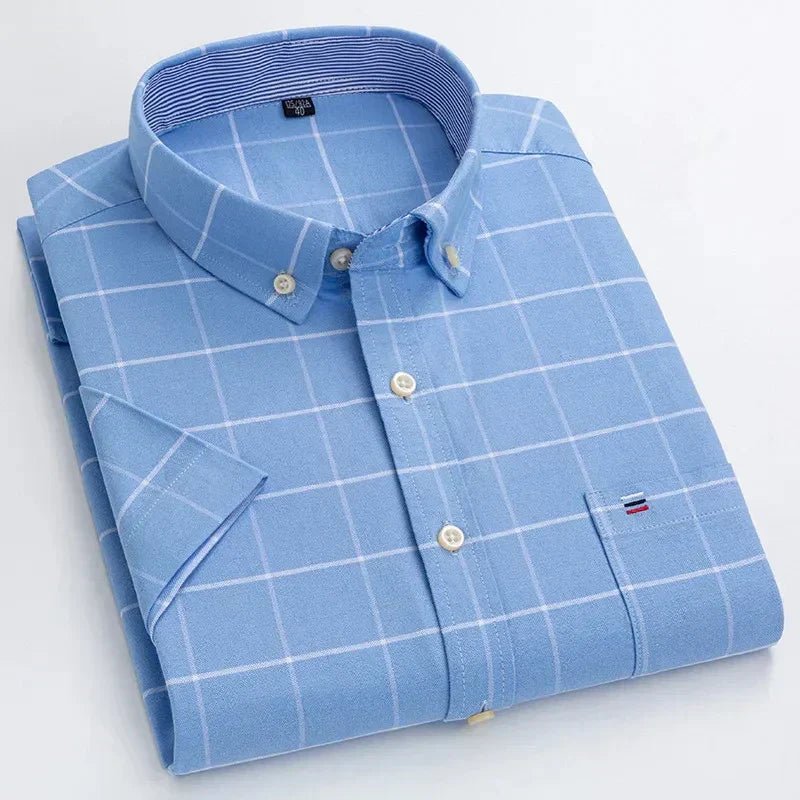 Archie | Cotton Striped Short Sleeve Shirt