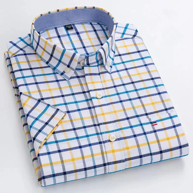 Archie | Cotton Striped Short Sleeve Shirt