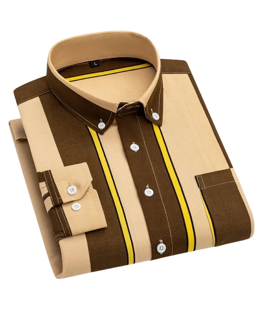 Finn | Cotton Striped Long Sleeve Shirt