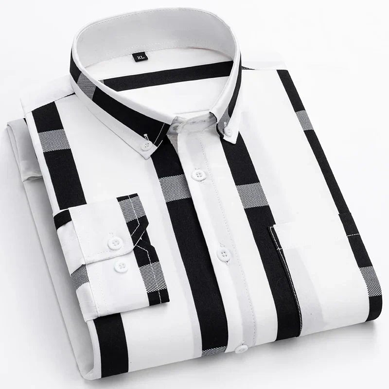 Finn | Cotton Striped Long Sleeve Shirt