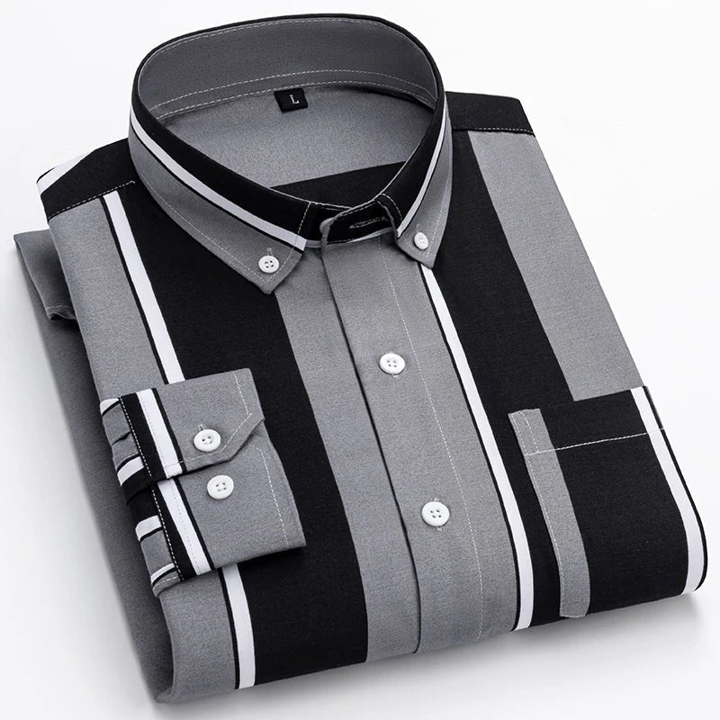 Finn | Cotton Striped Long Sleeve Shirt