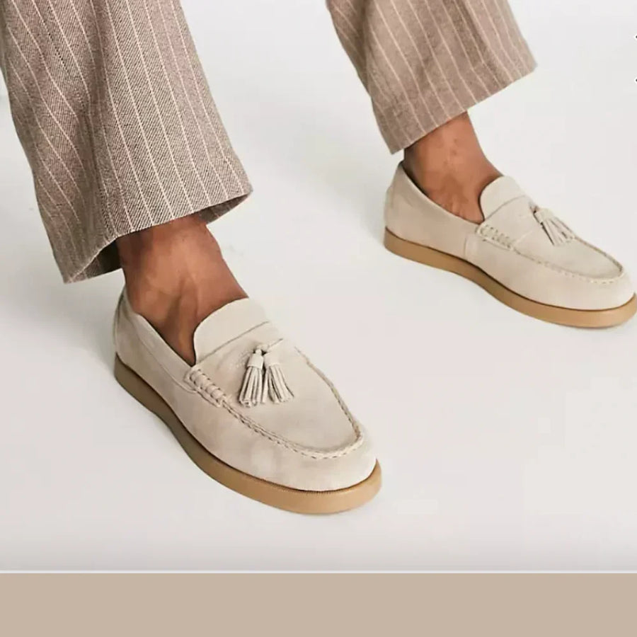 Theo | Mens Suede Tassel Loafers