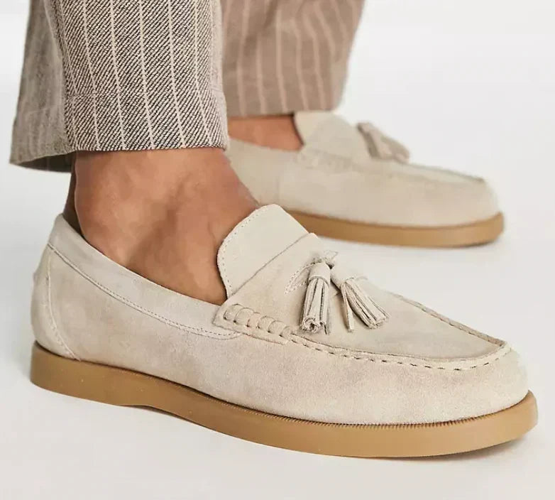 Theo | Mens Suede Tassel Loafers