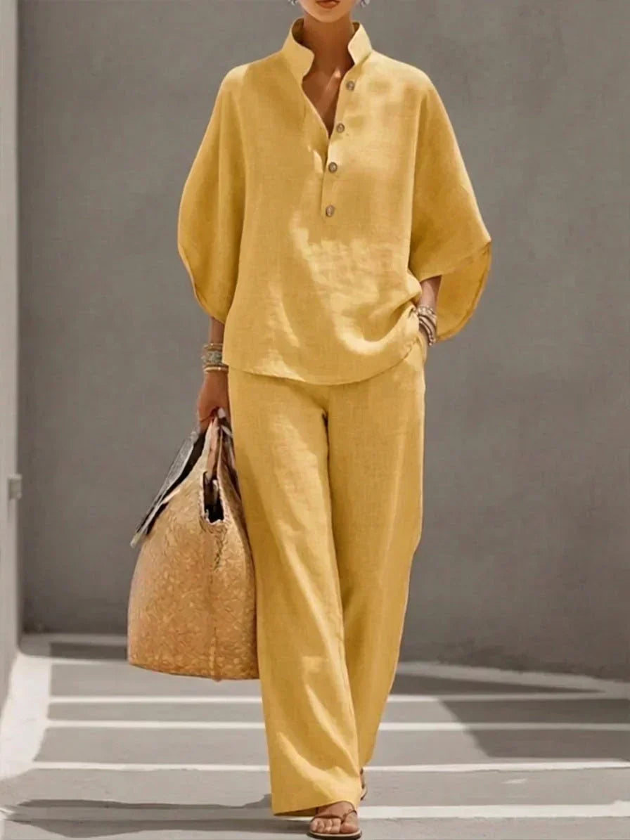 Seraphina | Batwing Wide Leg Pants Set