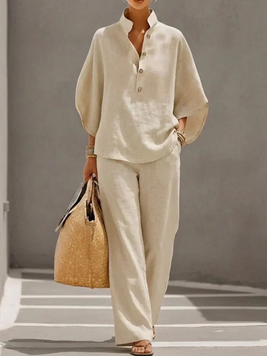 Seraphina | Batwing Wide Leg Pants Set