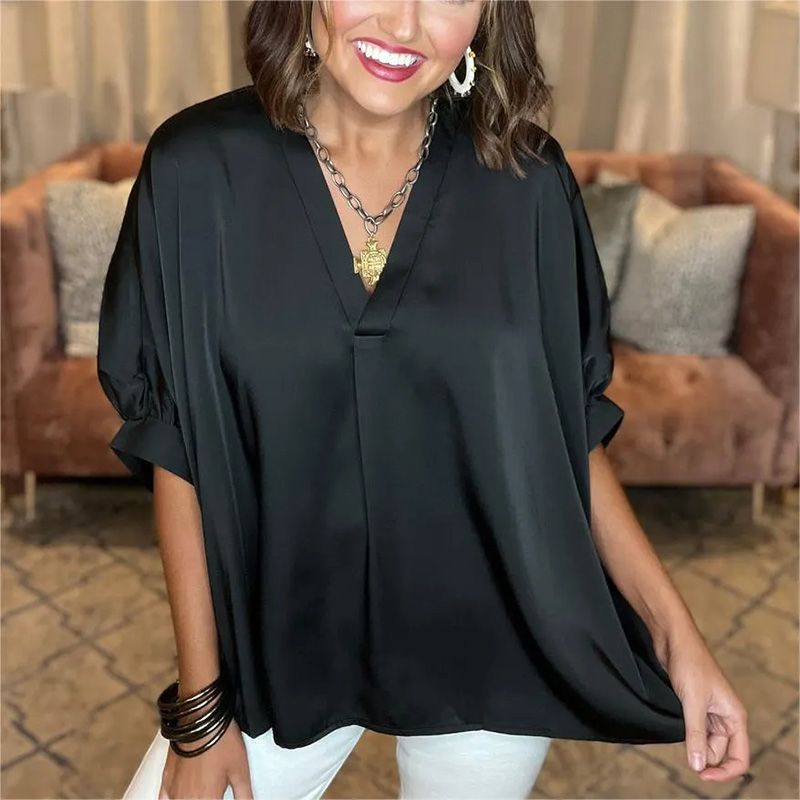 Valentina | Classic Silk Satin Blouse