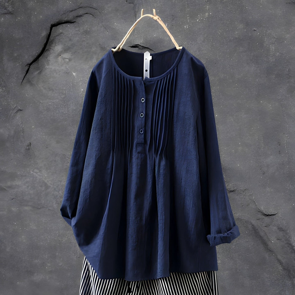 Sophia | Pleated Front Tunic Blouse