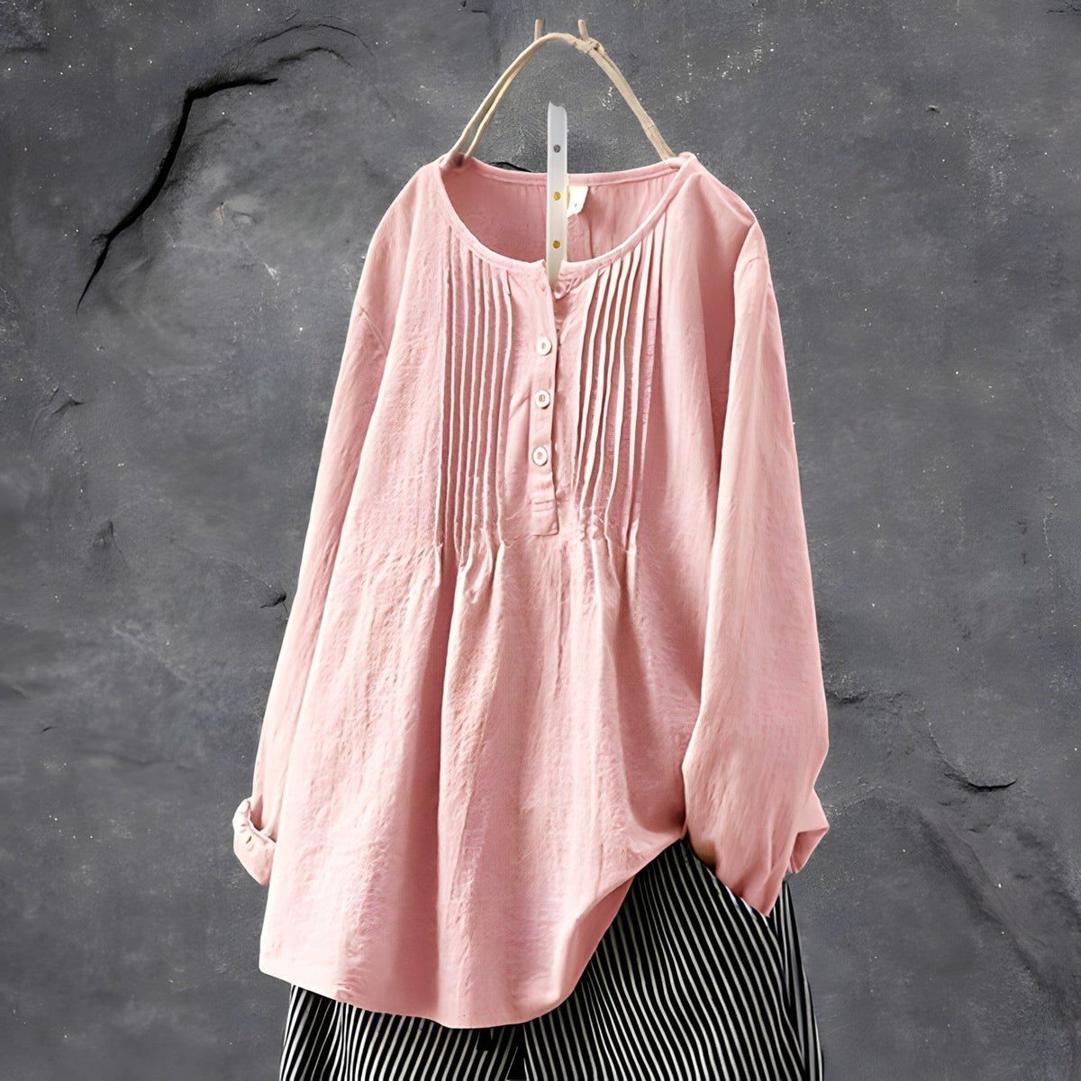 Sophia | Pleated Front Tunic Blouse
