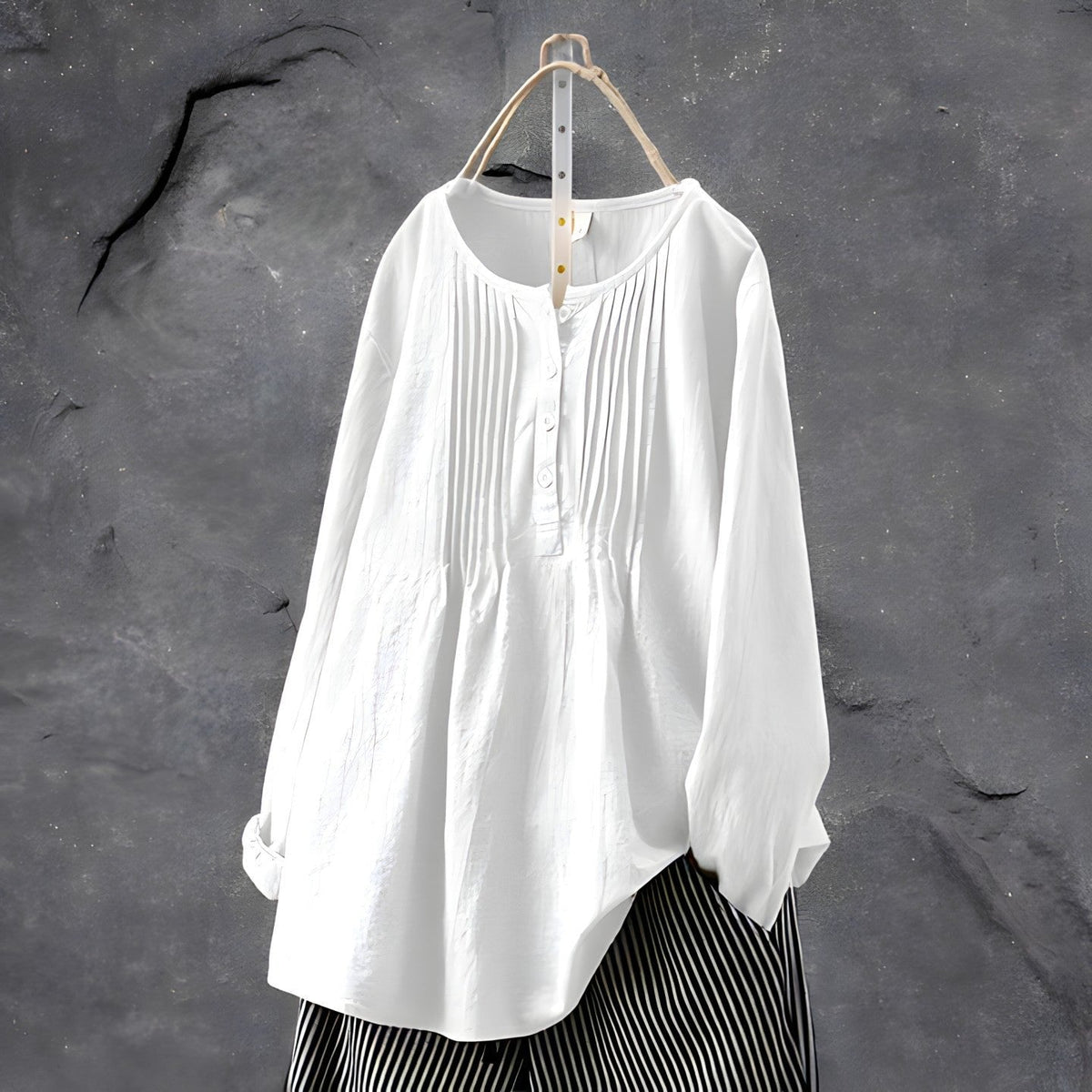 Sophia | Pleated Front Tunic Blouse