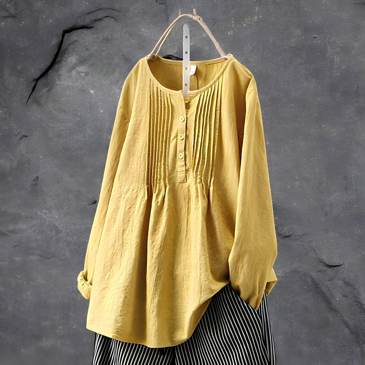 Sophia | Pleated Front Tunic Blouse