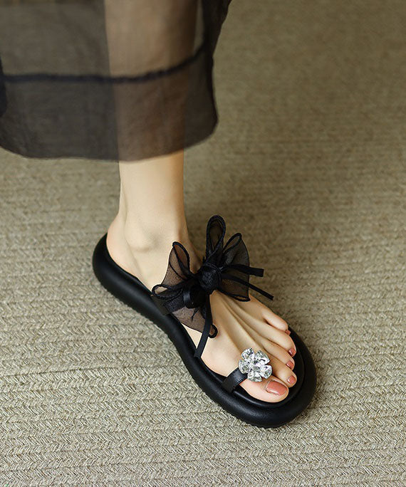 Saskia | Bow Detail Slip On Sandals
