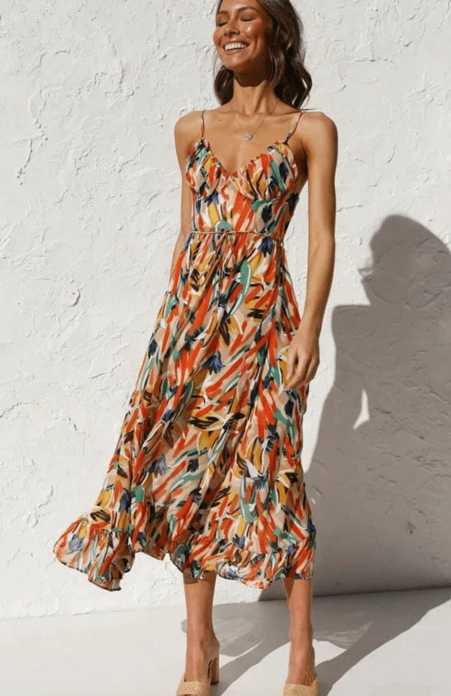 Alice | Boho Spaghetti Strap Summer Dress