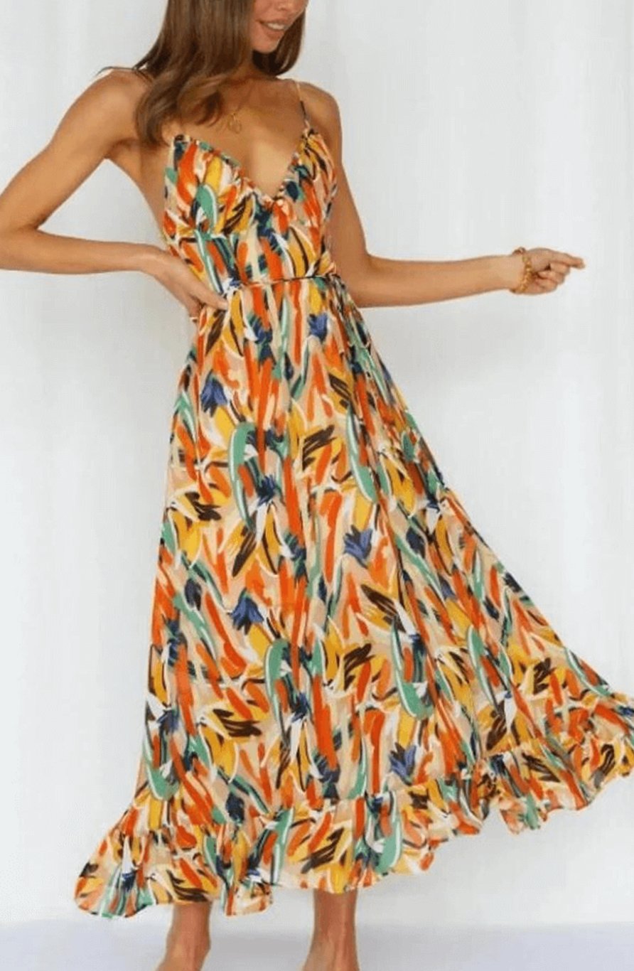 Alice | Boho Spaghetti Strap Summer Dress