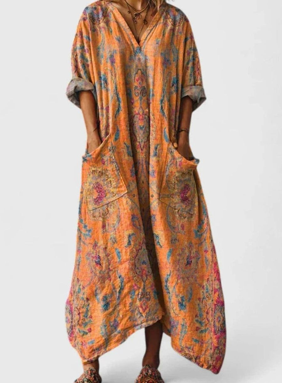 Ivy | Boho Oversized Floral Maxi Dress