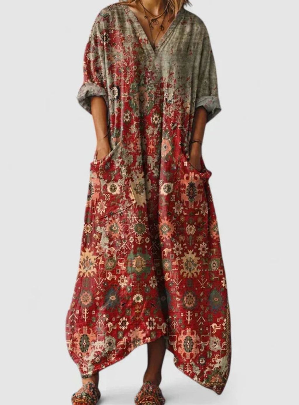 Ivy | Boho Oversized Floral Maxi Dress