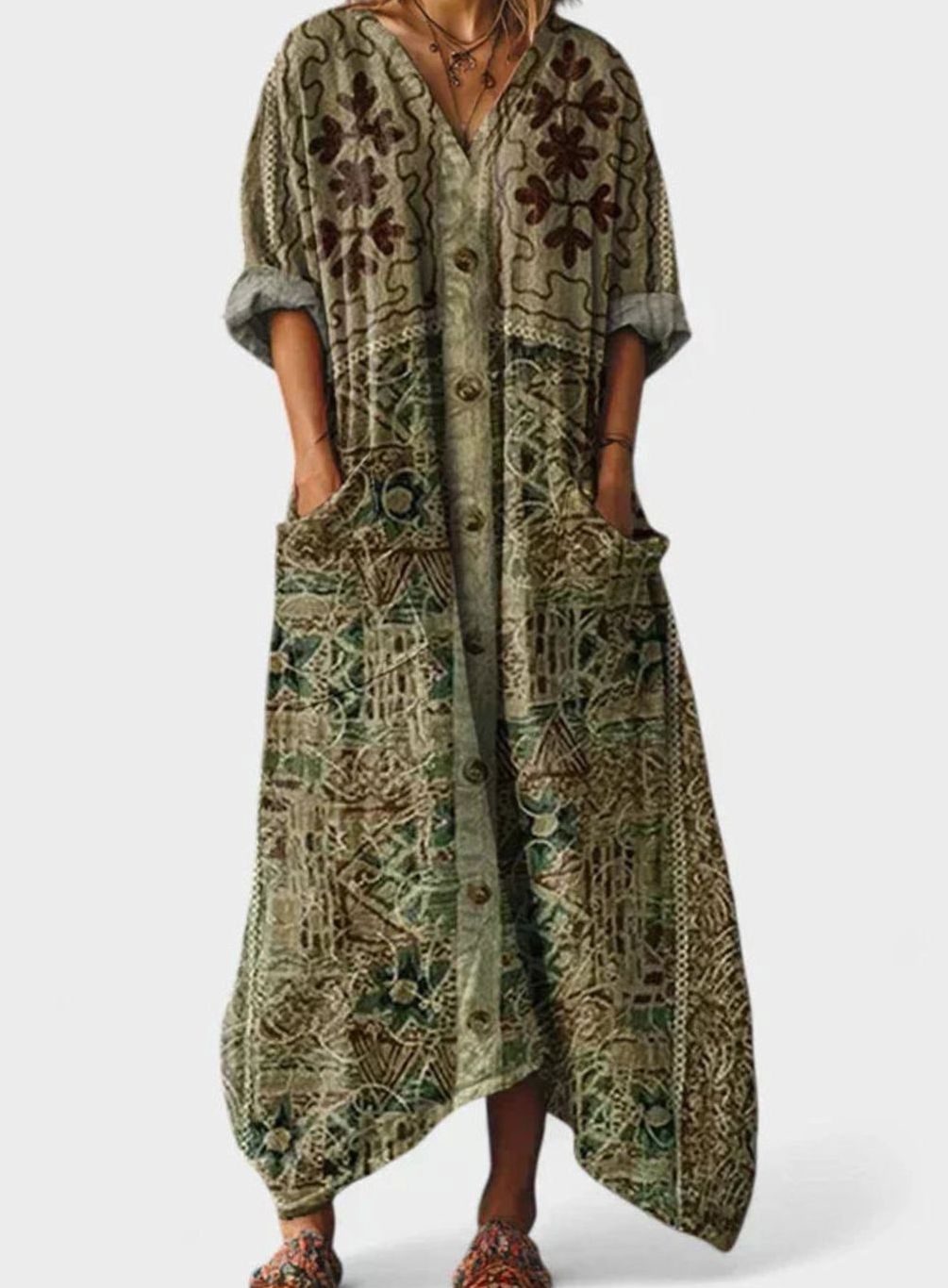 Ivy | Boho Oversized Floral Maxi Dress