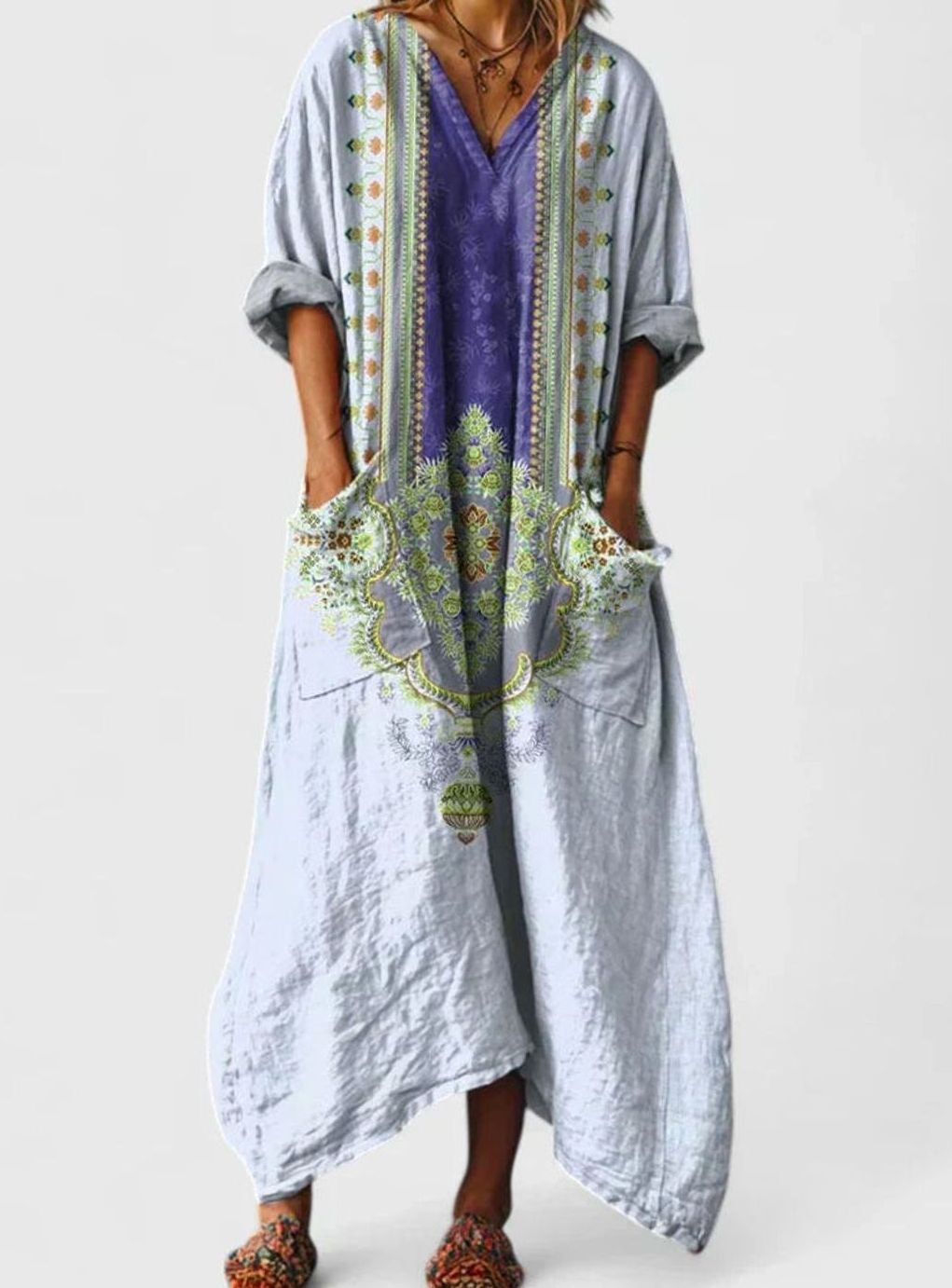 Ivy | Boho Oversized Floral Maxi Dress