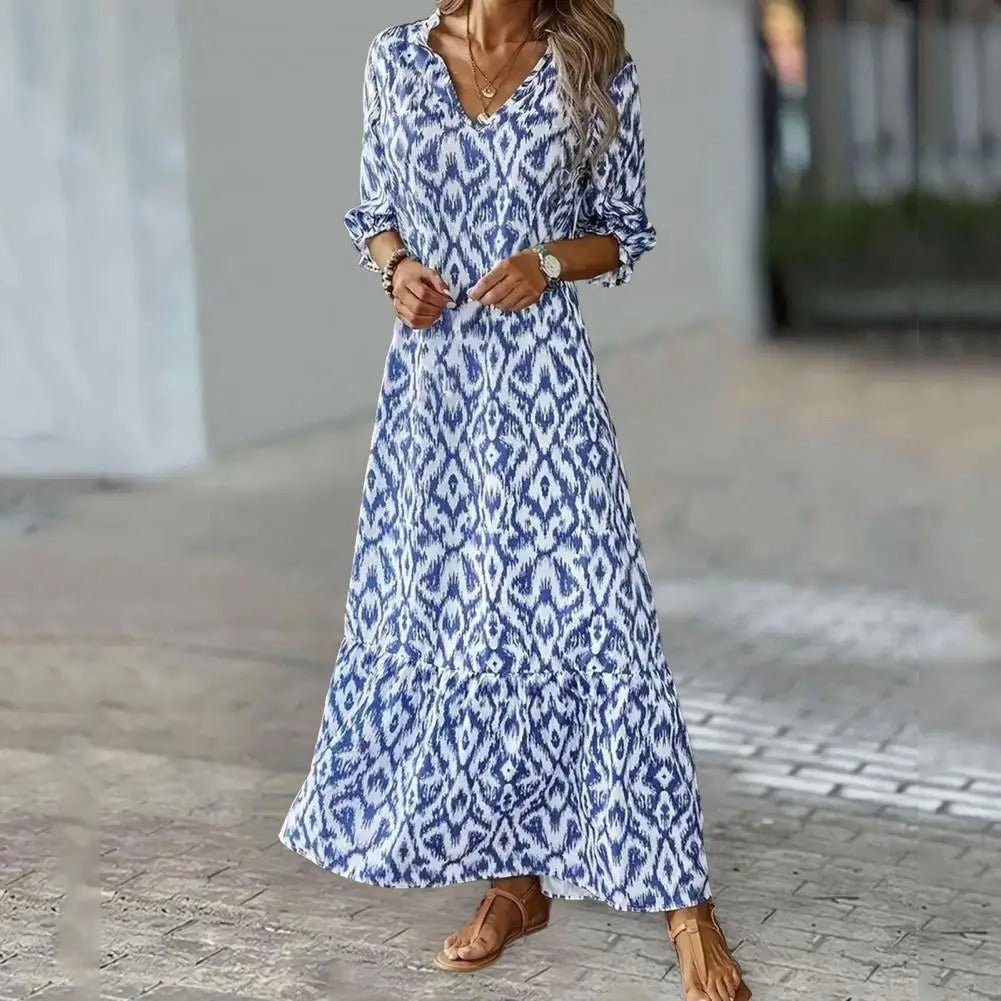 Coco | Boho Print Evening Dress