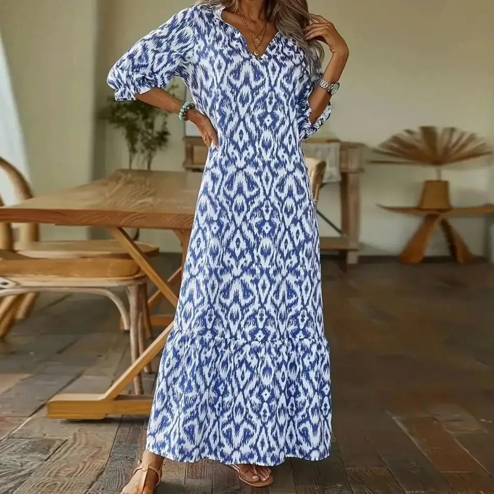 Coco | Boho Print Evening Dress