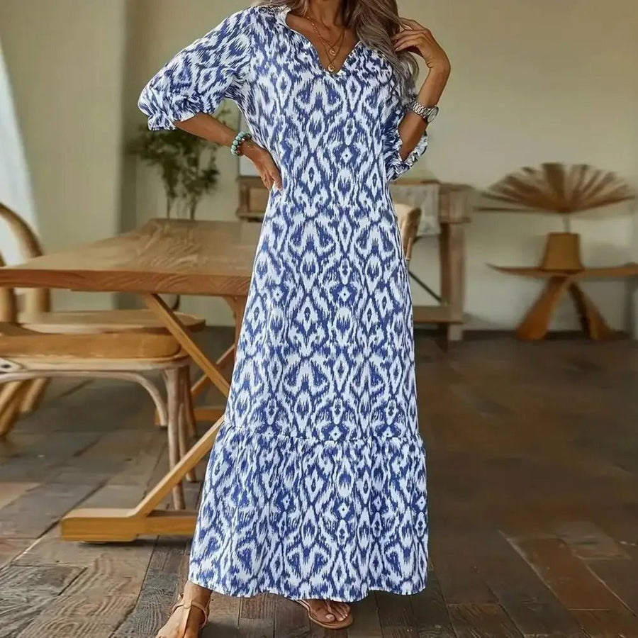 Coco | Boho Print Evening Dress