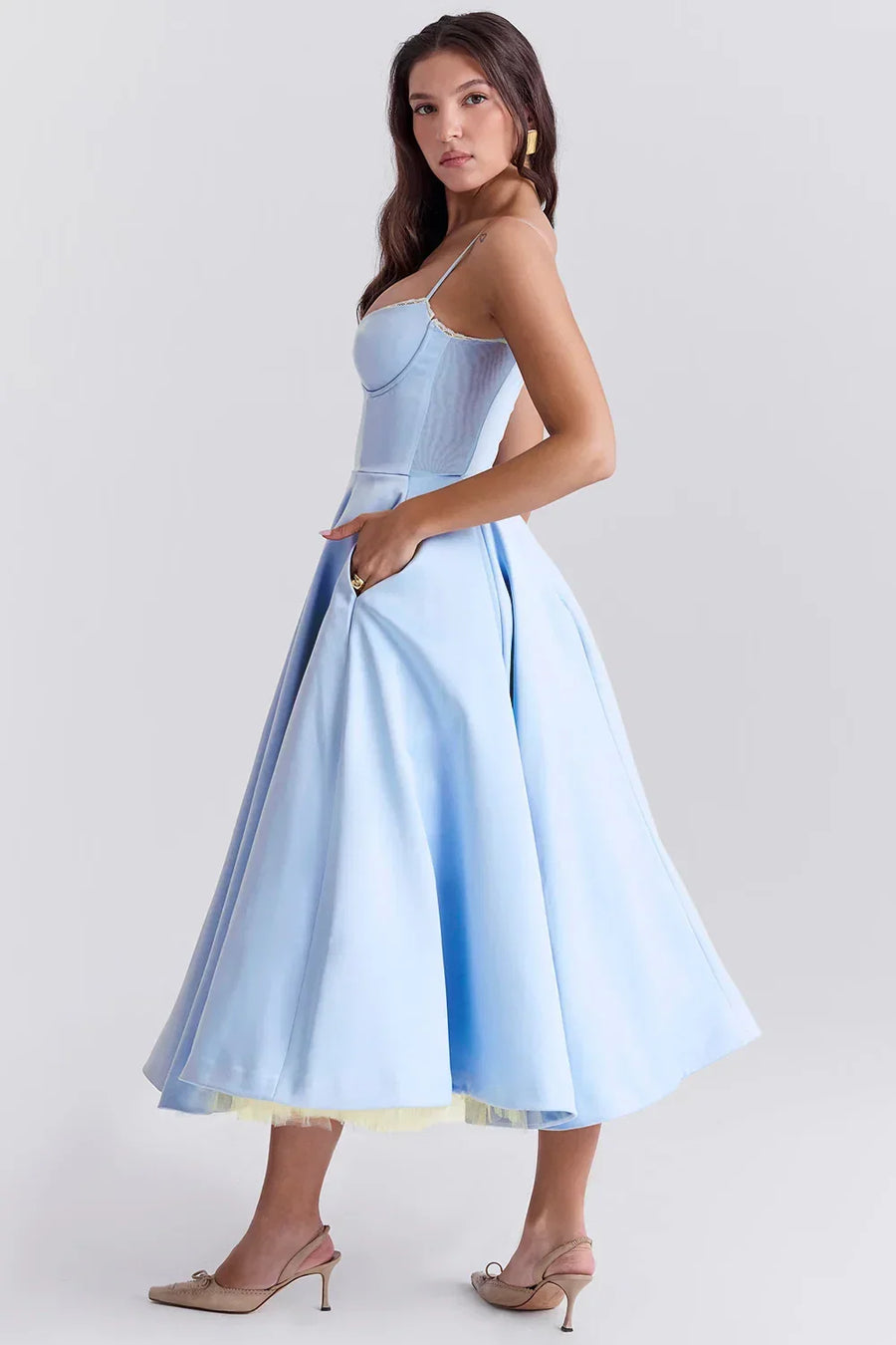 Cordelia | Full Skirt Cocktail Midi Dress