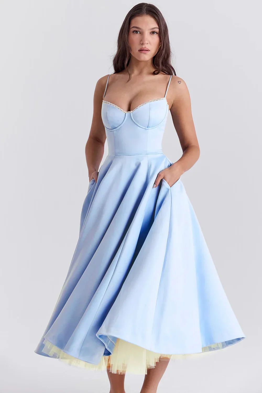 Cordelia | Full Skirt Cocktail Midi Dress
